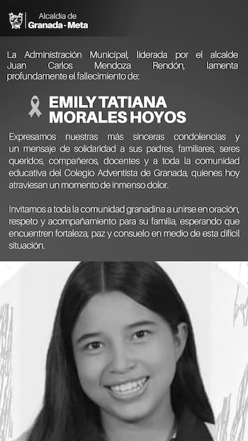 La Alcaldía de Granada se pronunció luego del crimen de la menor de 14 años a manos de una de sus compañeras - crédito Alcaldía de Granada / Facebook