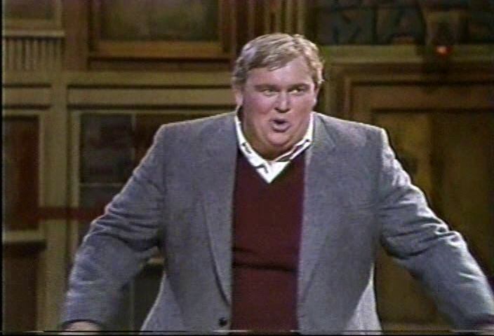Aunque John Candy nunca fue parte oficial de SNL protagonizó uno de los mejores capítulos de ese renombrado programa de televisión (Captura,