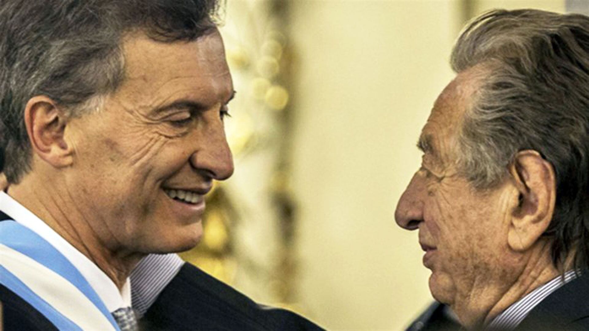 El ex Presidente junto a su padre, Franco Macri