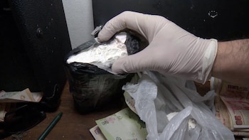 Parte de la droga incautada