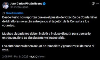 Juan Carlos Pinzón denunció obstáculos