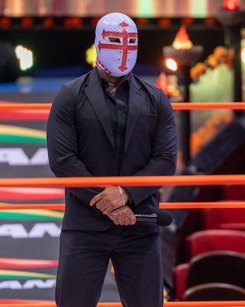Templario, el actual campeón de MLW también busca su lugar en el 92 aniversario. (CMLL / Diego Cedrix)
