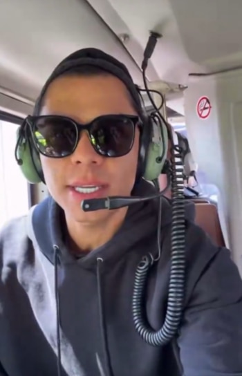 El hermano de la concursante documentó el vuelo desde la cabina antes de aproximarse.