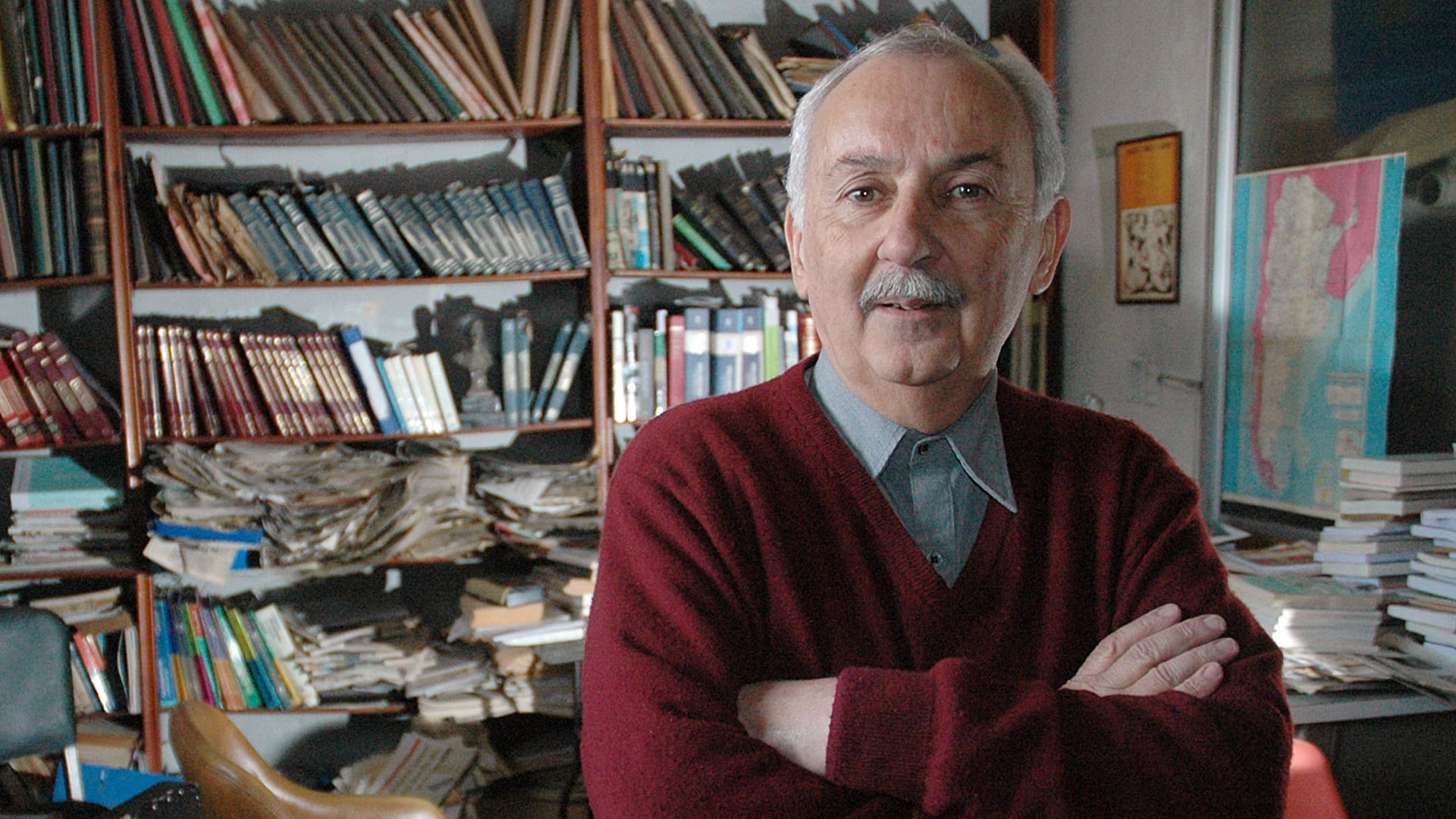 La obra de Norberto Galasso superó los 70 libros e incluyó títulos sobre Perón, Eva Perón, San Martín, Jauretche y la historia argentina. (NA DANIEL VIDES)