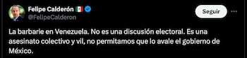 El expresidente condenó los hechos