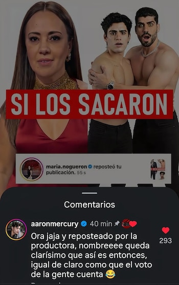 Aaron Mercury comentó al repost de Rosa María Noguerón (Redes Sociales)