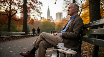 Un jubilado descansa pacíficamente en