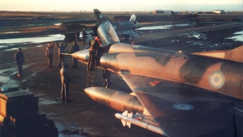 Una sección de Mirage III,