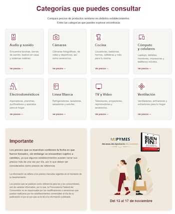 Plataforma "Quién es quién en los precios" edición Buen Fin