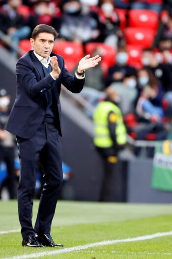 Marcelino García, durante el partido