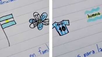 Su hija dibujó 4 símbolos