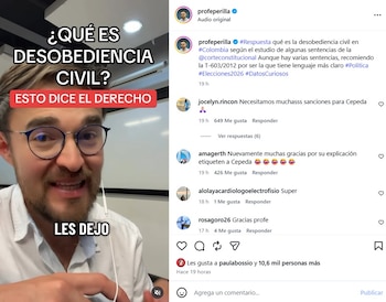 El profesor Perilla compartió el video en su cuenta de Instagram el jueves 23 de julio de 2024 - crédito @profeperilla/IG