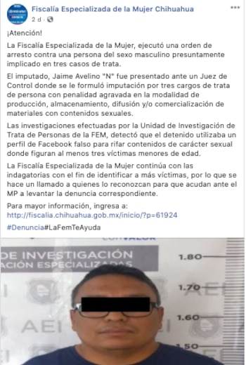 Jaime Avelino hugo mtz red de trata peredasta chihuahua mexico 2
