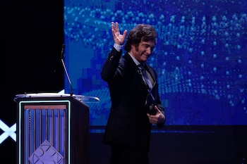 Javier Milei se mostró en