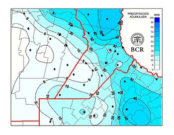 lLluvias en la zona núcleo.