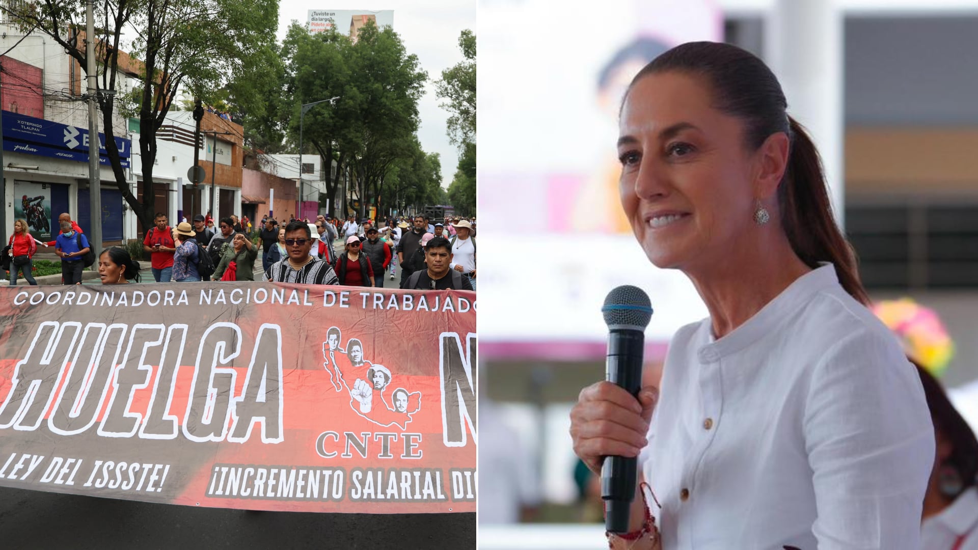 Sheinbaum frena gira a Zacatecas tras choque con la CNTE en Aguascalientes