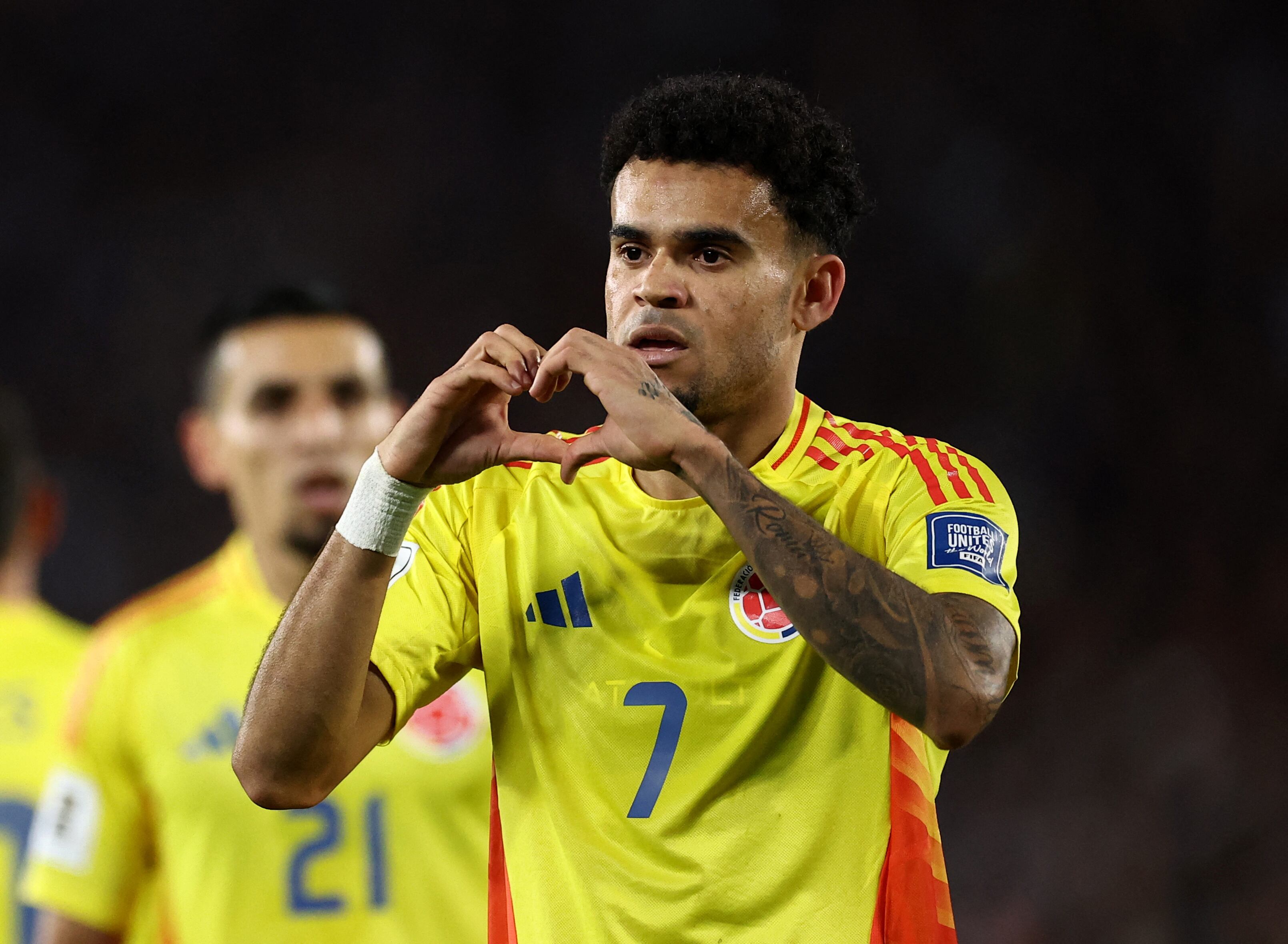 Luis Díaz es figura de la selección Colombia y el futbolista colombiano mejor avaluado - crédito REUTERS/Agustin Marcarian