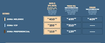 Precio de entradas para ver