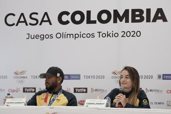 Los medallistas olímpicos Sandra Arenas