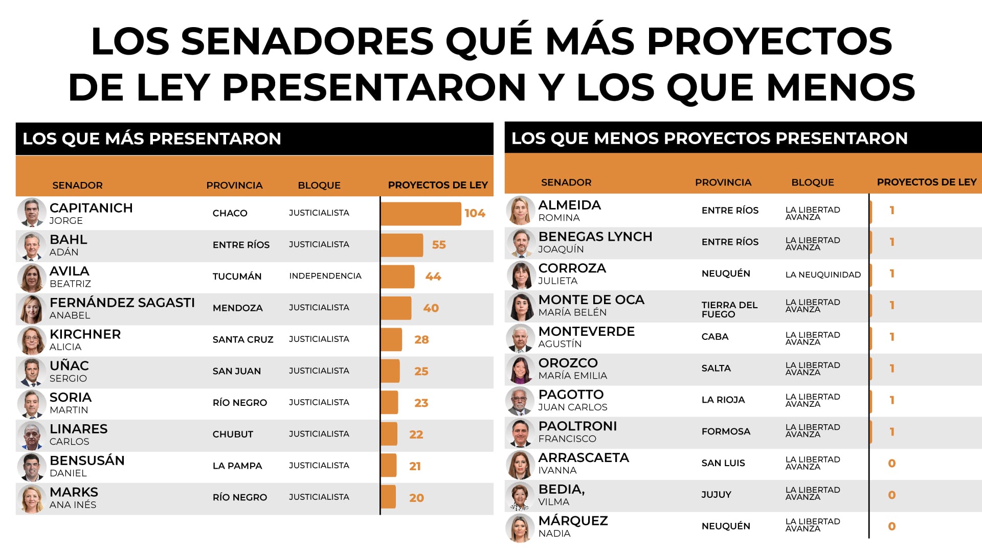 Proyectos Senadores