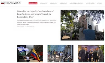 Así reportó Jerusalem Post la tragedia del terremoto en Colombia - crédito Jerusalem Post