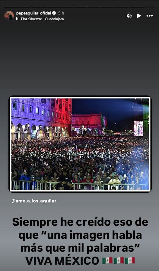 La publicación de Pepe Aguilar tras evento en Guadalajara.(IG: @pepeaguilar_oficial)