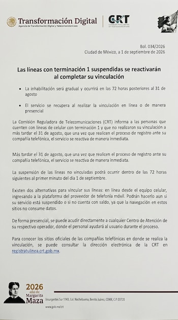 Comunicado oficial.