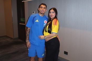 Gustavo Puerta e Valeria Valencia estão esperando o primeiro filho, ao mesmo tempo em que combinam família e negócios conjuntos fora da quadra - crédito @gustavo_puerta_10/ Instagram