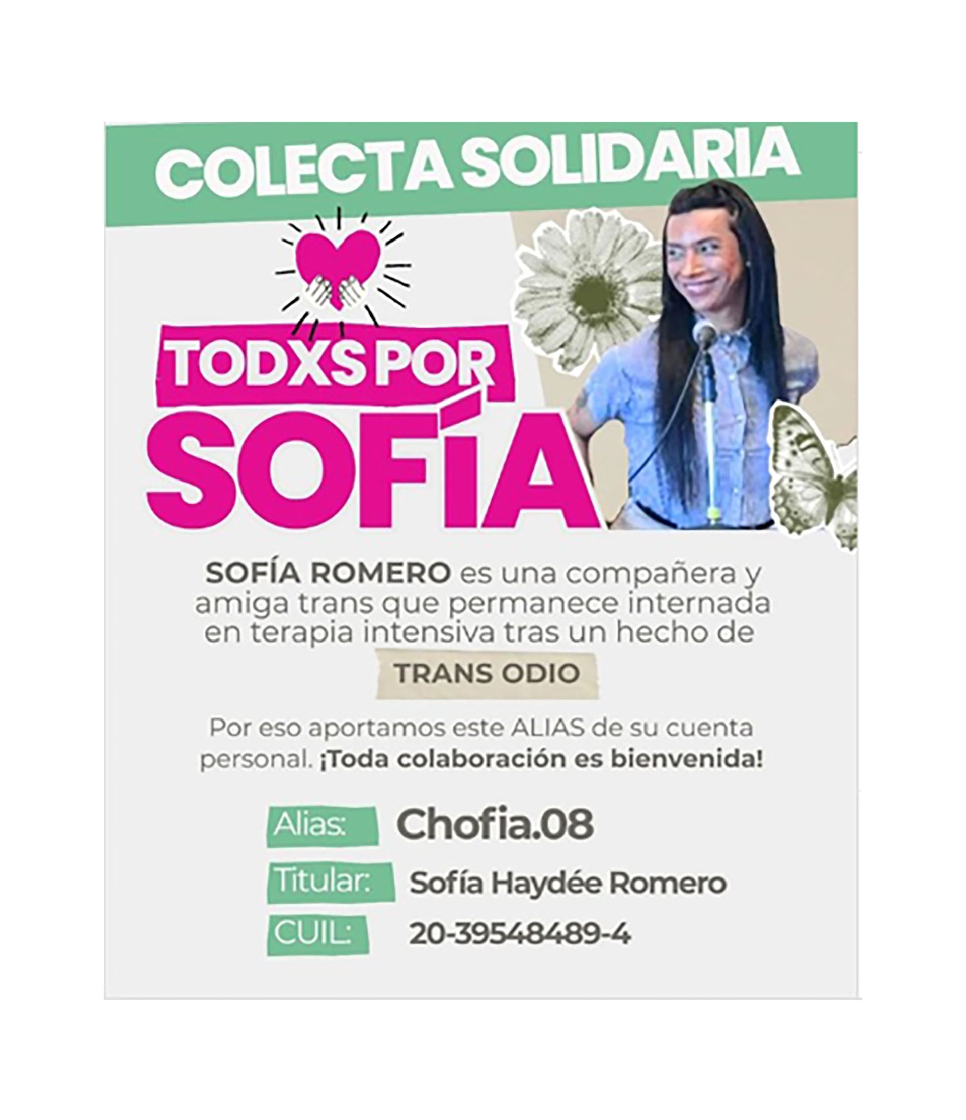 La colecta del SITRAJU para Sofía