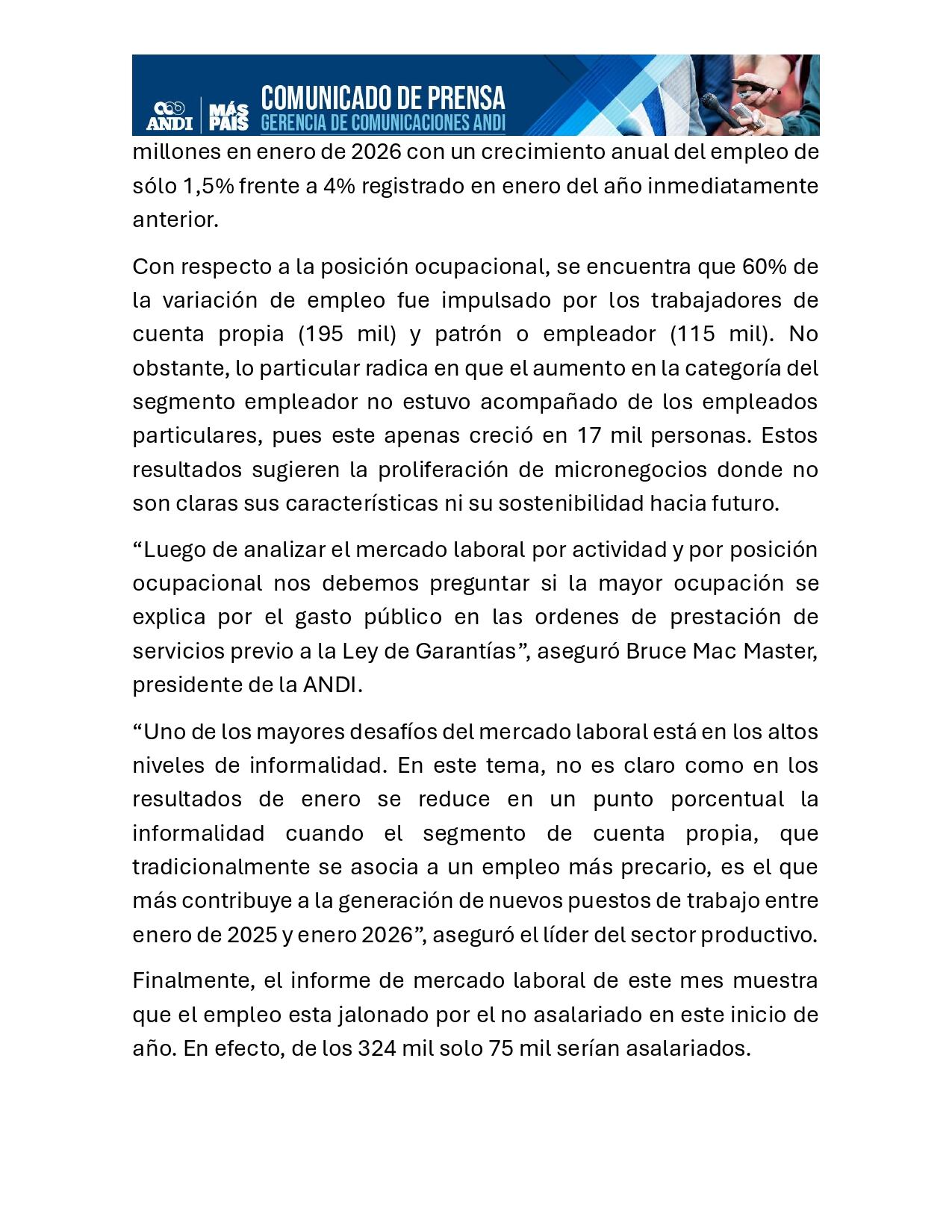 Sectores como comercio, alojamiento y servicios de comida registraron una pérdida conjunta de más de 250.000 puestos de trabajo - crédito Andi