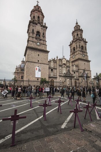 Protestas mujeres Michoacán ante la