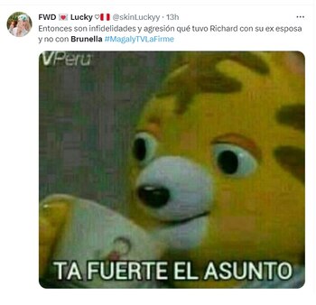 Memes sobre Brunella Horna. Twitter.