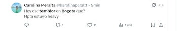 Los ciudadanos reportaron el movimiento de tierra - crédito X
