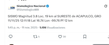 (X/ @SismologicoMX)
