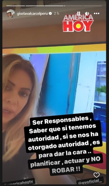 Gisela Valcárcel criticó a las