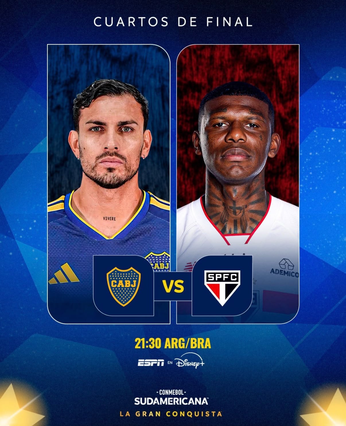 Boca Juniors recibe a Sao Paulo en la ida de los cuartos de final de la Copa Sudamericana 2026.