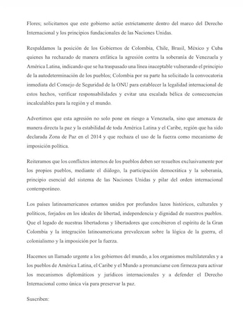 Comunicado del Pacto Histórico -