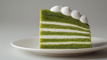 Un postre con una forma