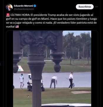 Donald Trump fue visto jugando