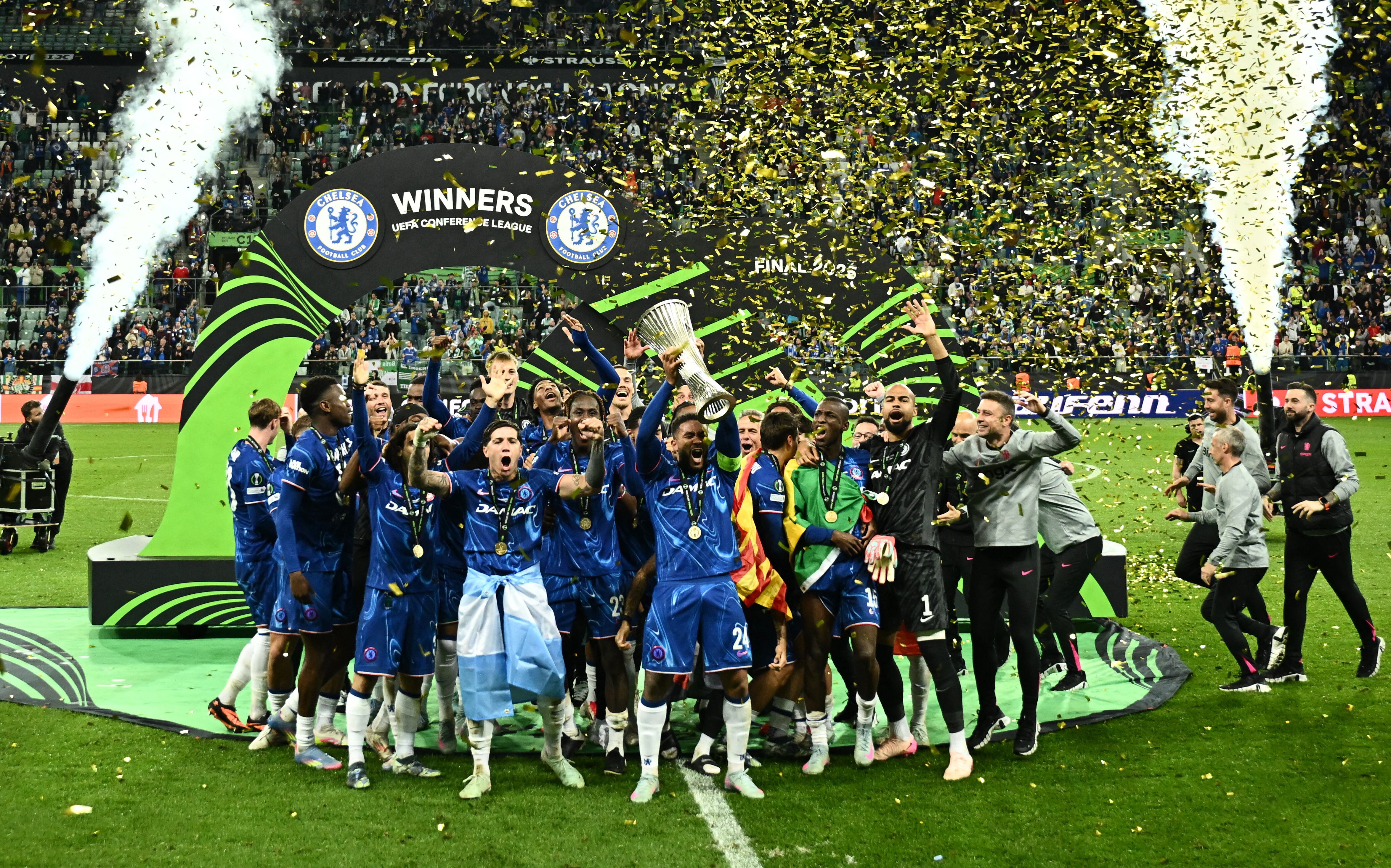 Soccer Football - Conference League - Final - Real Betis v Chelsea - Wroclaw Stadium, Wroclaw, Poland - May 28, 2025 Chelsea