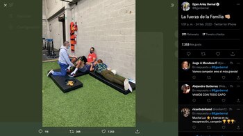 Mensaje de Egan Bernal agradeciendo