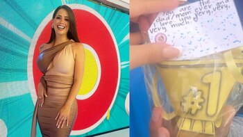 Melissa Klug expone regalo que le dio su hijo por el Día del Padre. (Instagram)