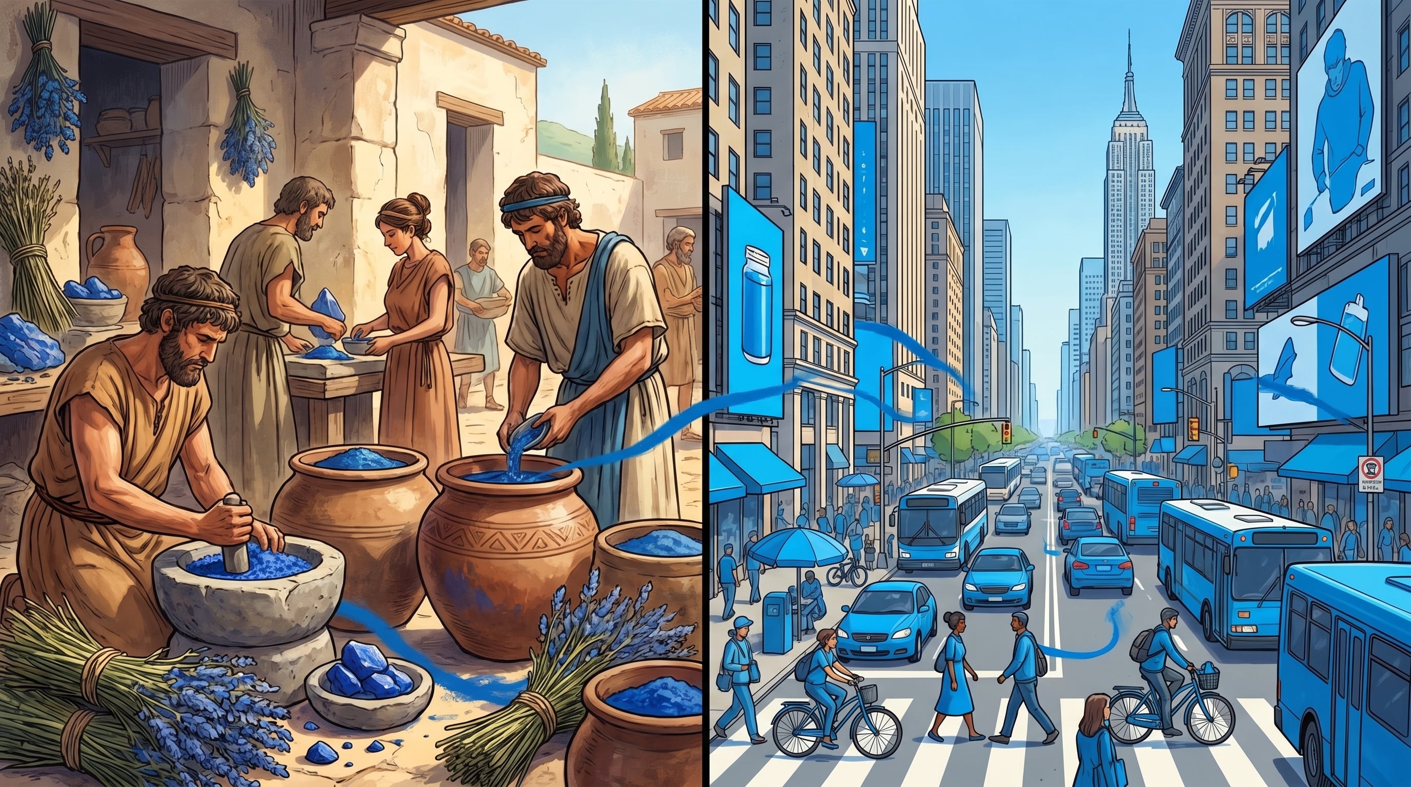 El azul cerúleo se ha convertido en uno de los colores preferidos por diseñadores y consumidores en moda y objetos cotidianos (Imagen Ilustrativa Infobae)