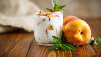 Receta de yogur casero de durazno, rápida y fácil