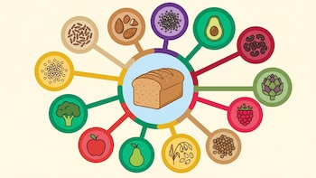 Los 5 alimentos que aportan más fibra por porción que un pedazo de pan integral