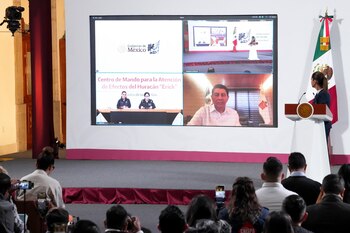 La presidenta Claudia Sheinbaum durante