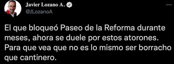 Javier Lozano recordó el plantón