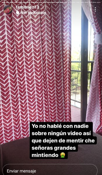 La aclaración de Tamara Báez