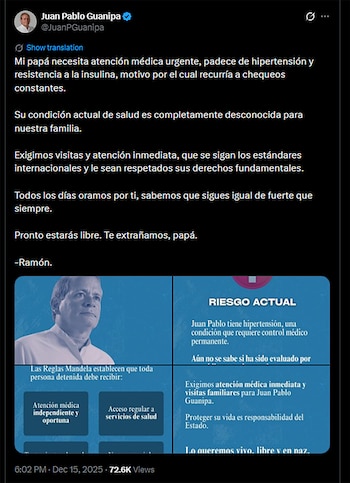 El mensaje de Ramón Guanipa