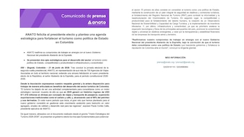 Anato felicita a Abelardo de la Espriella y pide hacer del turismo política de estado - crédito Anato